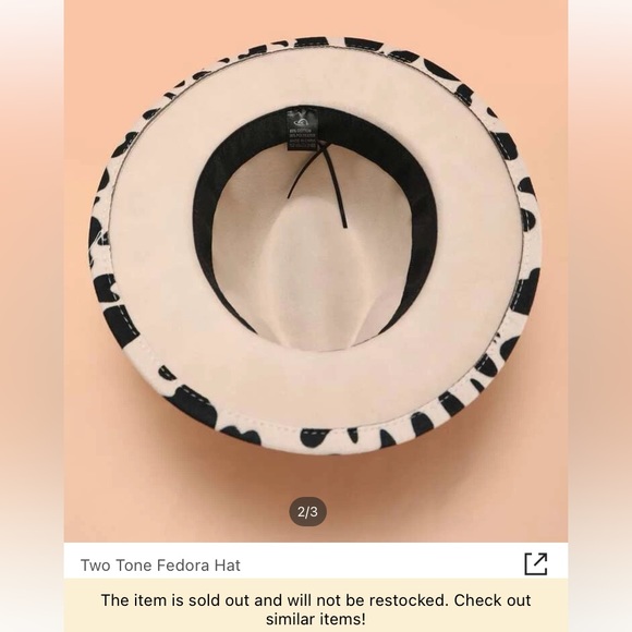 🟢BOGO FREE🟢 Two Tone Fedora Hat 🐮 - Picture 3 of 7
